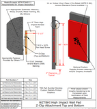 High Impact  Wall Pad  w/ Double Z-Clip