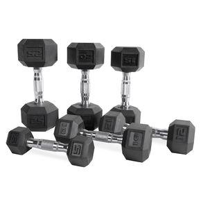 Rubber Hex Dumbbells
