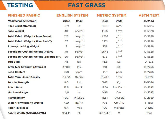 Fast Grass AT740 Turf