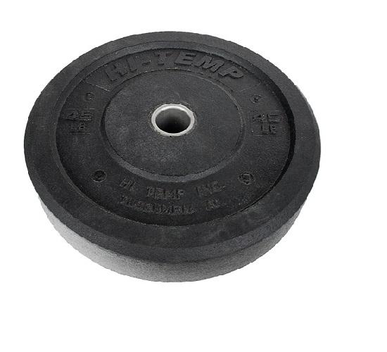 HTRBP45 45lb Black Crumb Rubber Bumper Plate
